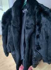 Kaninchenfell jacke schwarz gebraucht kaufen  Mittenwalde