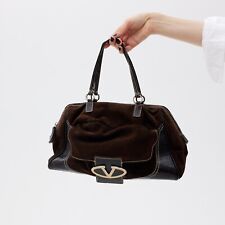 Valentino Garavani Vintage Brązowa Skórzana Zamszowa Torebka na sprzedaż  PL
