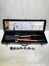 CRIMPADOR MANUAL CABO FIO T&B TBM8 THOMAS & BETTS COM 8 MATRIZES E CAIXA DE AÇO #BG5 comprar usado  Enviando para Brazil