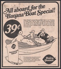 1970 Canadian Dairy Queen estampa anúncio Banana Boat Special 39¢, usado comprar usado  Enviando para Brazil
