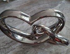 Silver heart ornament for sale  EMSWORTH