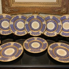 Usado, 12 pratos de jantar Black Knight Antoinette azul 10 3/8" armário Baviera Alemanha comprar usado  Enviando para Brazil