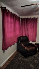 Cortinas de escurecimento de sala aveludada fúcsia Daziran comprar usado  Enviando para Brazil