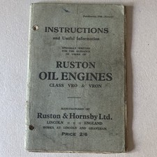 Ruston oil engine for sale  FAVERSHAM