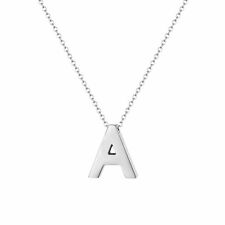 Colar corrente pingente masculino feminino aço inoxidável 26 letras iniciais do alfabeto A-Z, usado comprar usado  Enviando para Brazil