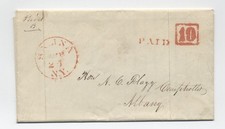 Usado, 1849 Salina NY vermelho CDS e caixa 10 taxa carimbo de mão carta sem carimbo [6986.471] comprar usado  Enviando para Brazil