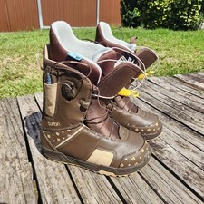 Botas de snowboard femininas Burton em perfeito estado EUA 7,5 neve TrueFit marrom/castanho comprar usado  Enviando para Brazil