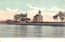 Cartão postal c.1905 Smith Island Light House Norwalk Harbor CT comprar usado  Enviando para Brazil