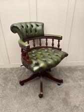 Vintage green leather for sale  CLEETHORPES