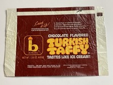Vintage 1970 Bonomo Turco Taffy Candy Wrapper Chocolate Original comprar usado  Enviando para Brazil