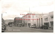 NV, Ely, Nevada, RPPC, cena de rua, banco nacional, 1956 PM, foto, usado comprar usado  Enviando para Brazil