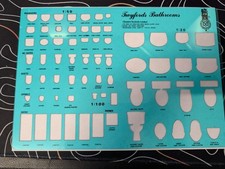 Bathroom drawing templates for sale  DARLINGTON
