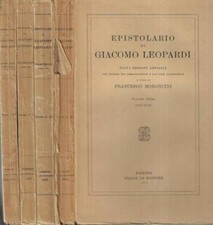 Epistolario giacomo leopardi usato  Italia