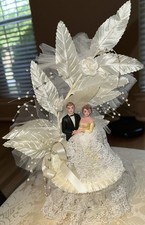 Decoração de bolo de casamento vintage dos anos 1990 noiva e noivo 11"" comprar usado  Enviando para Brazil