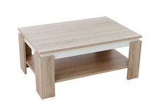 Stolik kawowy Apollo II 90x60 cm w kolorze Sonoma/Biały - prostokątny drewniany na sprzedaż  PL