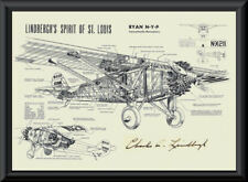 Charles Lindbergh autógrafo reimpressão diagrama de Ryan-M2 em papel de linho fino P049 comprar usado  Enviando para Brazil