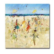 Festa na praia por Jossy Lownes Gallery - Envoltório em tela obra de arte giclée (30 pol x 30 pol) comprar usado  Enviando para Brazil