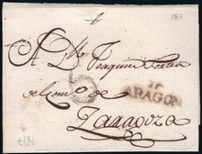 Huesca - Prefilatelia - Jaca PE 4N - 1817 - Carta fechada en Canfranc a Zaragoza comprar usado  Enviando para Brazil
