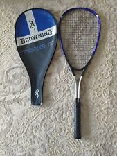 Raquete de squash Browning Tour Ti leve liga de titânio preto e azul + capa comprar usado  Enviando para Brazil