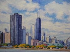 Watercolor painting chicago for sale  USA