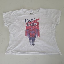 Camiseta Disney Big Hero 6 Baymax branca desgastada - Port Company feminina grande G comprar usado  Enviando para Brazil