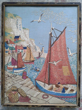 Vintage completed crewel for sale  BRIDGEND