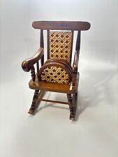 Conjunto de cadeira de balanço vintage novidade porta-copos marrom estilo madeira tecido vime palha diversão comprar usado  Enviando para Brazil