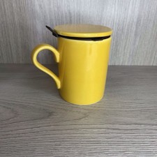 Taza infusora Chatsford filtro y tapa cerámica inglesa taza amarilla té café segunda mano  Embacar hacia Mexico