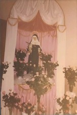 FOTO DI SANTA RITA CON BALDACCHINO ADDOBBATO PER LA SUA FESTA comprar usado  Enviando para Brazil
