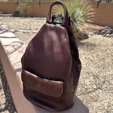 Bolsa Sling Antiga Premium Couro Colombiano Mochila Passas Marrom Acesso Duplo comprar usado  Enviando para Brazil