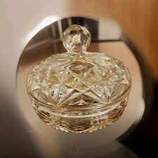 Vtg etched crystal for sale  NOTTINGHAM