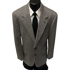 NOVO Casaco Esportivo Masculino Savile Row Preto Cinza ESPINHA DE PEIXE Blazer de Lã TWEED comprar usado  Enviando para Brazil