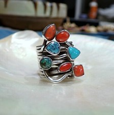 Coral turquoise ring for sale  LAUNCESTON