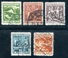 ÖSTERREICH 1924 442-446 gestempelt SCHÖNER SATZ (05256 comprar usado  Enviando para Brazil