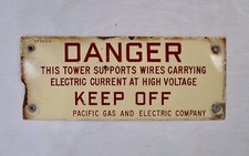 Vintage porcelain sign for sale  Madera