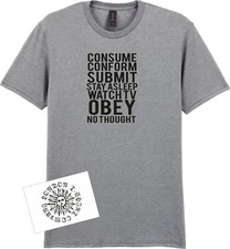 Camiseta They Live - John Carpenter, Filme Cult dos Anos 80, Camiseta Protesto, Várias Cores, usado comprar usado  Enviando para Brazil