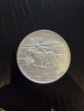 Highland Mint Prospector Series #3 Pony Express 1oz .999 prata arte redonda rara! comprar usado  Enviando para Brazil
