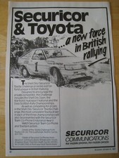 Securicor toyota new for sale  BRISTOL