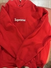 Supreme red hoodie gebraucht kaufen  Beelitz