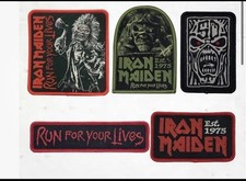 CONJUNTO OFICIAL IRON MAIDEN 5 PATCHES RUN FOR YOUR LIVES WORLD TOUR 2025 LACRADO comprar usado  Enviando para Brazil