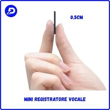 MINI REGISTRATORE VOCALE SPIA AMBIENTALE USB PROFESSIONALE ULTRASOTTILE 8GB MP3 na sprzedaż  Wysyłka do Poland