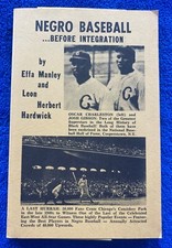 Raro 1976 beisebol negro antes da integração Effa Manley & Leon Herbert Hardwick, usado comprar usado  Enviando para Brazil
