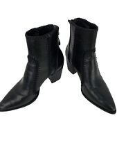 Usado, Bota Alexandre Birman Benta Pieced couro preto tornozelo tamanho 6.5/7 EUA 37 UE $750 comprar usado  Enviando para Brazil