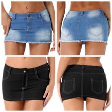 Saia Jeans Feminino Desfiado Bainha Slim Fit Mini Saia A-Linha Saia Curta Jeans Denim, usado comprar usado  Enviando para Brazil