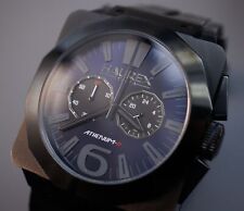 Haurex Athenium-R relógio cronógrafo quadrado mostrador azul/preto fumaça 3N372UNB, usado comprar usado  Enviando para Brazil