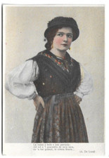 Cartolina udine costume usato  Trieste