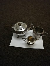 Tea set silver for sale  WAKEFIELD