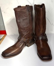 Vintage Shoe Company Marrom Biqueira Quadrada Arnês Trail Boss Bota de Motocicleta 11 B comprar usado  Enviando para Brazil
