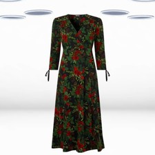 Vestido de jersey Flora colorido feminino Ex Joe Browns preto comprar usado  Enviando para Brazil