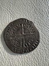 1357 Brabancja Jeanne & Wacław Srebrna moneta Gros au Lion Vilvoorde mennica średniowieczna na sprzedaż  Wysyłka do Poland